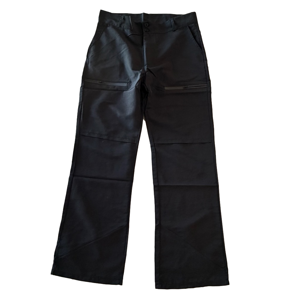 Women's Black Hiking Style Pants with Fixed Waist and Pockets Size Large #260705